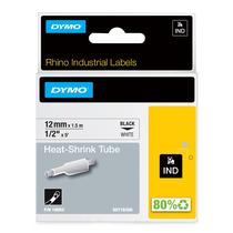 Etiquetas termorretráteis DYMO Rhino 1/2 Tube preto sobre branco
