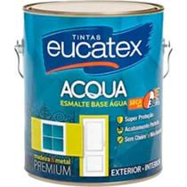 Eucatex Tinta Esmalte Brilho Base Agua 1/4 Preto