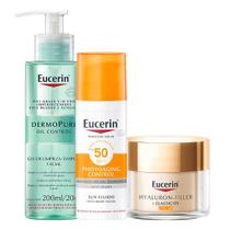 Eucerin Kit - Gel de Limpeza + Creme Facial Anti-idade + Protetor Solar Facial