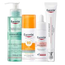 Eucerin Kit - Gel de Limpeza + Sérum + Clareador de Olheiras + Protetor Solar Facial para Peles Oleosas Eucerin Kit - Gel de Limpeza + Sérum + Clareador de Olheiras + Protetor Solar Facial para Peles Oleosas