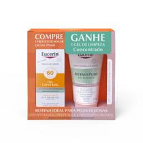 Eucerin Protetor Solar Oil Control FPS 60 50g + Gel de Limpeza Dermopure Oil Control 75g