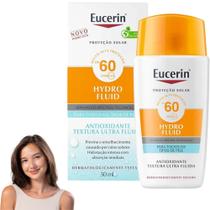 Eucerin Protetor Solar Sun Hydro Fluid FPS60 Pigment Control Facial Textura Fluida Toque Seco UVA UVB