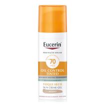 Eucerin Sun Oil Control Tinted Médio FPS70 Creme Facial Eucerin Sun Oil Control Tinted Médio FPS70 Creme Facial