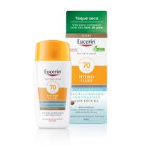 EUCERIN SUN Protetor Solar Facial Hydro Fluid Cor Escura FPS 70 50ml