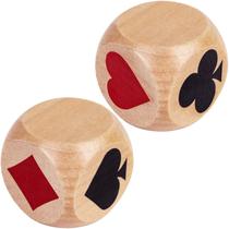 Euchre Cube Double Trump Marker Dice, madeira de tamanho grande