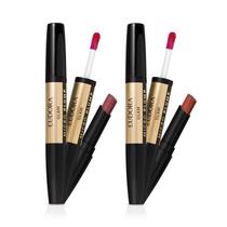 Eudora Kit Batom Glam Micro Plump: Malva Essencial 1,8g + Terracota Retrô 1,8g