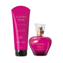 Eudora Kit Kiss Me Rosa Marcante: Desodorante Colônia 50ml + Loção corporal 100ml