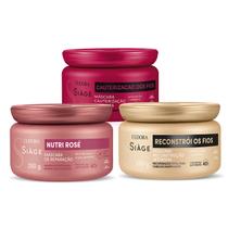 Eudora Kit Máscara Capilar Siàge: Cauterização dos Fios 250g + Reconstrói os Fios 250g + Nutri Rosé 250g Eudora Kit Máscara Capilar Siàge: Cauterização dos Fios 250g + Reconstrói os Fios 250g + Nutri Rosé 250g