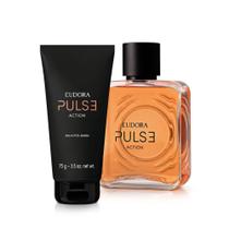 Eudora Kit Pulse Action: Desodorante Colônia 100ml + Balm Pós-Barba 75g