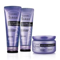 Eudora Kit Siàge Acelera o Crescimento: Shampoo 250ml + Máscara Capilar 250g + Condicionador 200ml