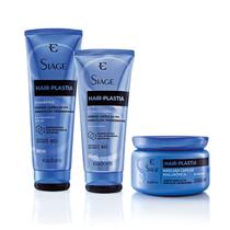 Eudora kit siage hair plastia shampoo+condicionador+máscara