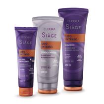 Eudora Kit Siàge Liso Intenso: Shampoo 250ml + Condicionador 200ml + Leave-in Capilar 100ml