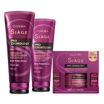 Eudora Kit Siàge Pro Cronology: Shampoo 250ml + Condicionador 200ml + Cronograma Capilar Acelerado