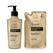 Eudora Kit Siàge Reconstrói os Fios: Shampoo 400ml + Refil 400ml
