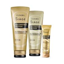 Eudora kit siage reconstrói os fios shampoo+cond+cc cream
