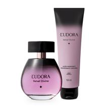 Eudora Kit Velvet Divine: Desodorante Colônia 100ml + Loção Perfumada Desodorante Corporal 150ml