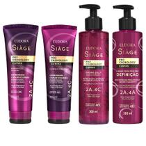 Eudora Siàge Pro Cronology Curvas Kit - Shampoo + Condicionador + Finalizador + Creme de Pentear Definição