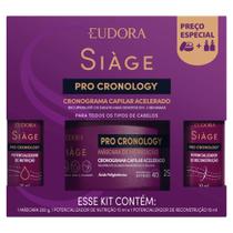 Eudora Siàge Pro Cronology Máscara de Hidratacao 250g, Potencializador de Nutrição 10ml e Potencializador de Reconstrução 10ml Eudora Siàge Pro Cronology Máscara de Hidratacao 250g, Potencializador de Nutrição 10ml e Potencializador de Reconstrução 10ml
