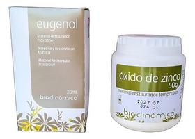 Eugenol Restaurador Provisó 20ml Óxido Zinco 50g Biodinâmica Eugenol Restaurador Provisó 20ml Óxido Zinco 50g Biodinâmica