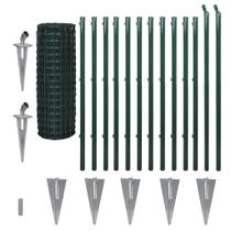 Euro Cerca Casafoyer Acero 25m x 1.2m Verde con Accesorios