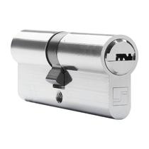 Euro Cilindro de Segurança 70mm F70AD14 Multiponto Latão Cromado 6 Pinos de Segredo e 5 Chaves KA Fortezza