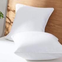 Euro Shams Simple & Opulence 100% linho com acabamento branco 66 x 66 cm