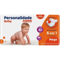 Eurofral fralda infantil personalidade baby ultra sec mega tamanho medio com 44fraldas, s