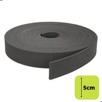 Eva Flexível 5cm Largura Rodapé Roda Meio 5 MTS Cinza Liso