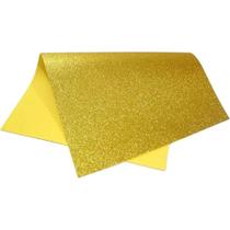 EVA Glitter 40x60cm Amarelo Make+ Unidade