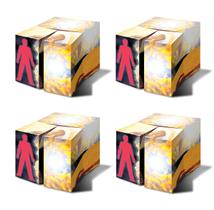 EvangeCube 4 Unidades E3 Resources Cubos Visuais do Evangelho 7 cm