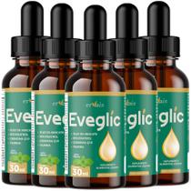 Eveglic - Óleo Abacate + Resveratrol + Coenzima Q10 + Taurina + Vitaminas e Minerais Gotas 5 Frascos