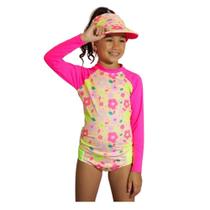 Everly Conjunto Praia Camiseta Flores e Calcinha Colorido Everly Conjunto Praia Camiseta Flores e Calcinha Colorido