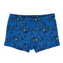 Everly Sunga Boxer Estampa Coqueiros Azul Everly Sunga Boxer Estampa Coqueiros Azul