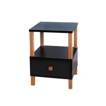 Evo Mesa de Cabeceira Preto 1 Gaveta Baixa