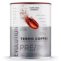 Evolution Termo Coffee - Café Termogênico Grãos Brasileiros Especial Bom Desincha Café Pó 100% Arábica Chá Verde 220g Premium Cacau Óleo de Coco