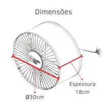 Exaustor 30Cm Loren Sid Bivolt Com Reversão - Lorensid