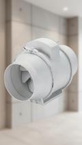 Exaustor Axial In-line 150mm 65W 220V Branco Exaustor Axial In-line 150mm 65W 220V Branco