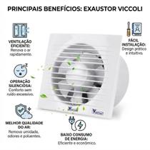 Exaustor de ventilação 8" para banheiro cozinha remove odor e fumaça Exaustor de ventilação 8" para banheiro cozinha remove odor e fumaça