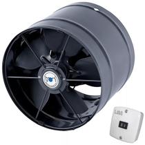 Exaustor E Ventilador Para Churrasqueira Dutos E Coifas Axial Bivolt 20 cm Motor Blindado Tron 200mm 51.030086