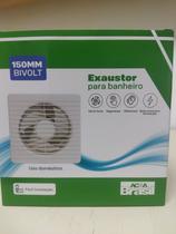 Exaustor Plastico Banheiro Bivolt 150mm - Branco 5639 Exaustor Plastico Banheiro Bivolt 150mm - Branco 5639
