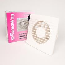 Exaustor Residencial Banheiro Apartamento 6 Polegadas Bivolt Potência De 18W Com Grade E Tela Anti Inseto 20cm