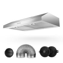 Exaustor TAZPI 30cm 600m³/h em aço inoxidável com luzes LED