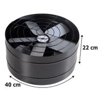 Exaustor Ventilador 40Cm Blindado Alta Vazão Para Cozinha Churrasqueiras Cabine De Pinturas