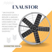Exaustor Ventilador de Parede Industrial Diâmetro 50cm Alta Rotação Vazão Itagold Exaustor Ventilador de Parede Industrial Diâmetro 50cm Alta Rotação Vazão Itagold