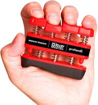 Exercitador de mãos Prohands Gripmaster Finger Strengthener Red