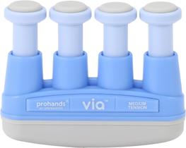 Exercitador Dedos Mão Fisioterapia Nível Médio Azul