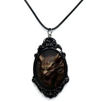 Exiba sua coragem: Colar Camafeu do Lobo Oni Japonês