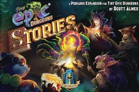 Expansão Gamelyn Games Tiny Epic Dungeons Stories com 8 Hero Minis