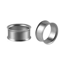 Expansores De Orelha Em Titânio Prateado Com Dupla Abertura, 8-25mm, Joias Para Piercing Corporal