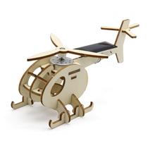 Experimentos científicos STEM: faça você mesmo, helicóptero solar de madeira para crianças